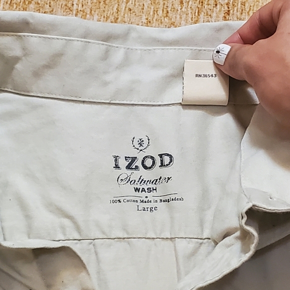 IZOD Men's Large Long Sleeve Button Down - Picture 6 of 7